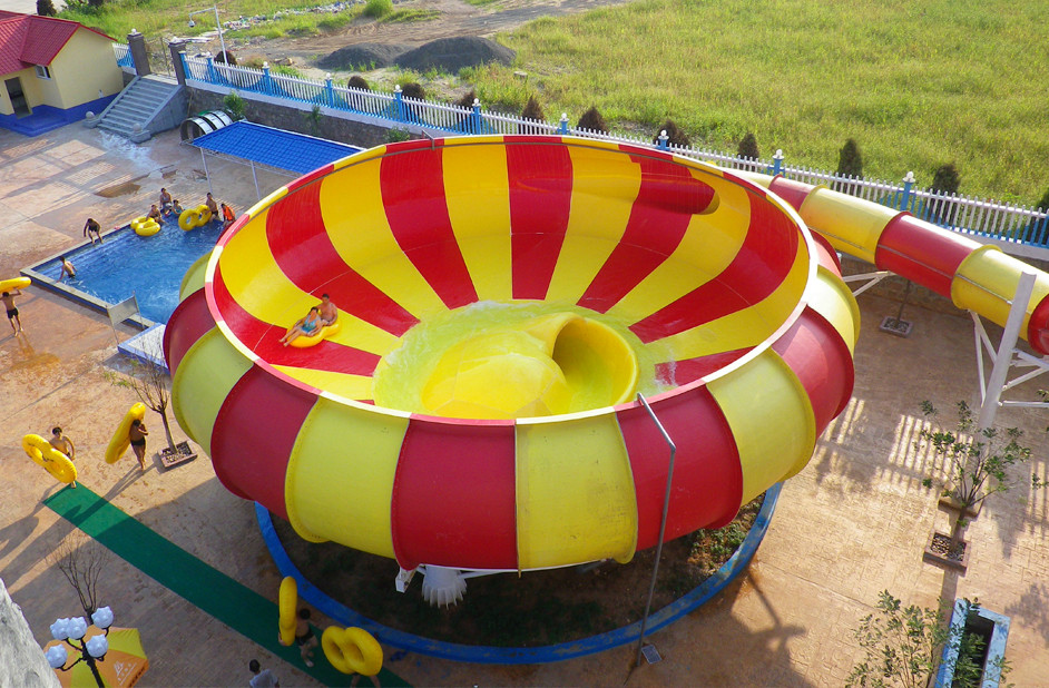 Water Playground Equipment Fiberglass Water Slides , Super Bowl Water Slide