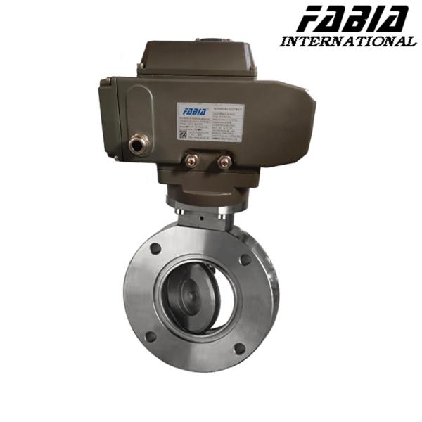 Electric Stainless Steel Flange High Vacuum Ball Valve Leak-Proof Design For