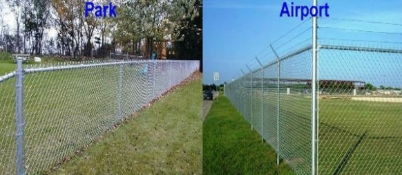 Steel Pallet Pvc Coated Chain Link Construction Fence For Garden
