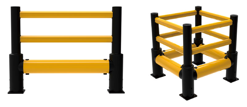 Flexible Pedestrian Barrier  Anti-Collision Guardrails Warehouse Safety Barrier Traffic Guardrails
