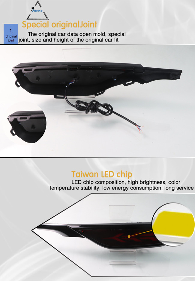 2pcs LED Rear Bumper Light Flowing Turn Signal Reflector Honda Fit Jazz 2018 2019