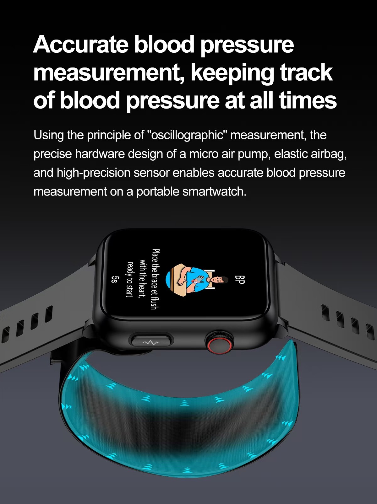 TK63 1.91 Inch Smart Watch ECG And Blood Pressure Sugar Air Pump Type