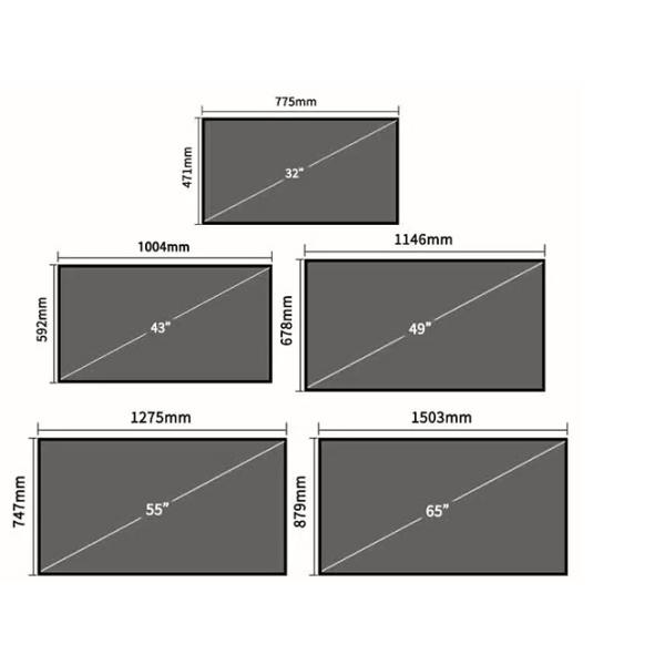 1920x1080 450cd/m2 55" Wall Mounted Digital Signage