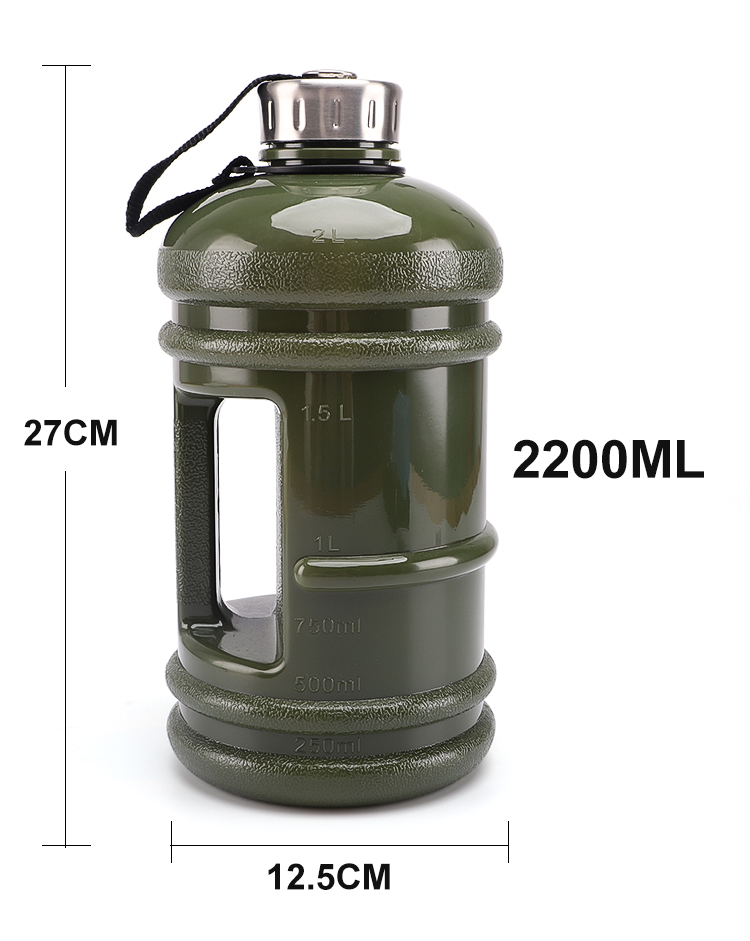 2.2L Hot Sell Custom Gym Gallon Pot BPA Free Table Plastic Clear Water Bottle