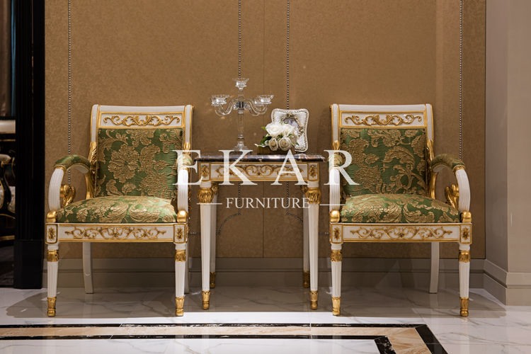Countryside French Furniture Living Room Furniture- Luxury Gold Modern Longue Chair Contem