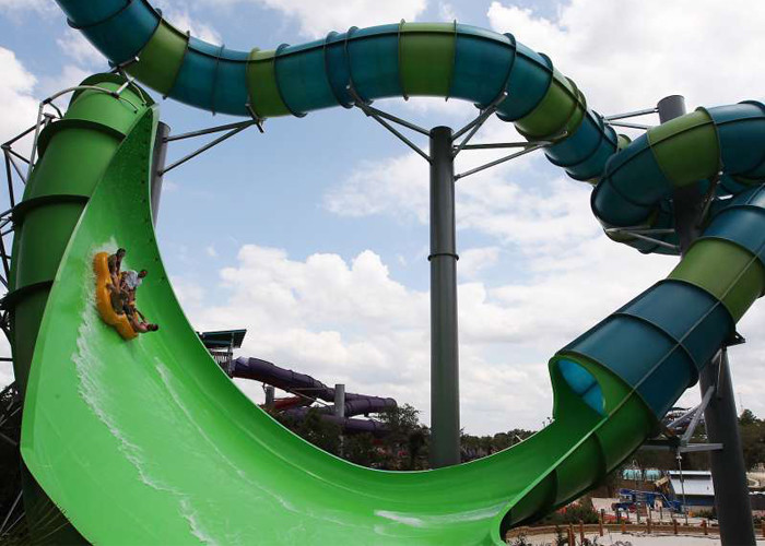 Boomerang Fiberglass Water Slide Giant Aqua Park Equipment FRP 12m Height