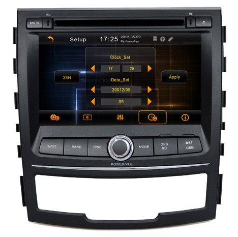 Car audio and video player for SsangYong Korando 2010-2013 with gps navigation OCB-7067