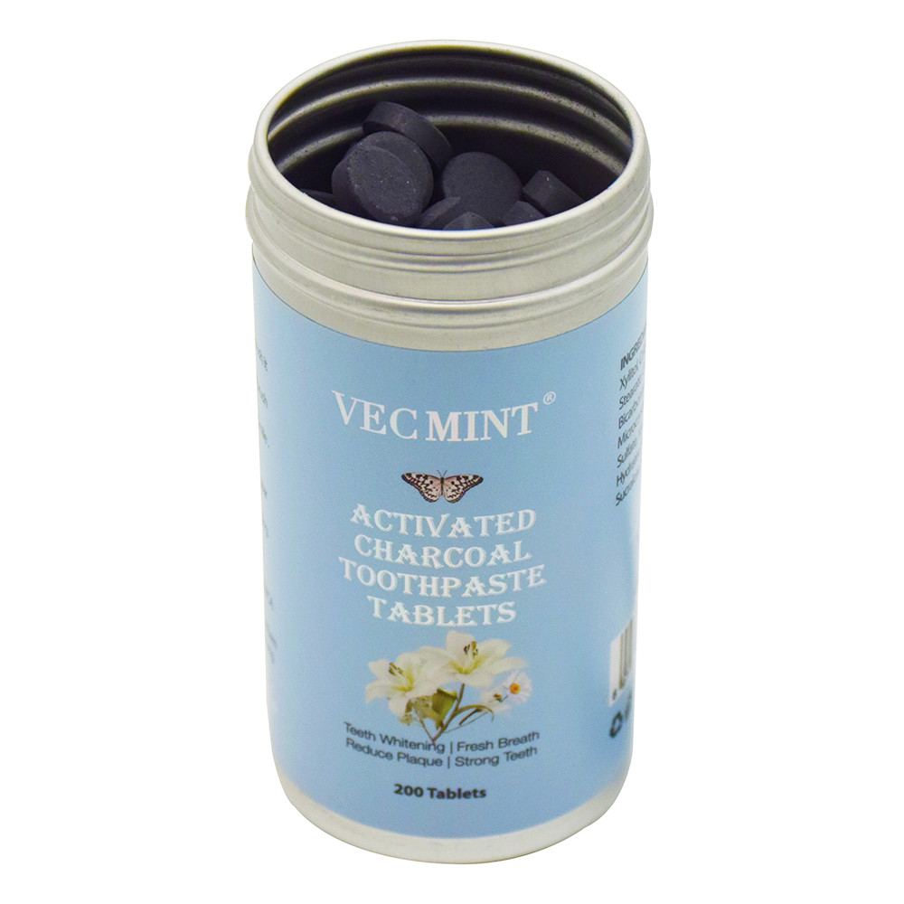 VECMINT Lily TeethTablets Bamboo Charcoal 200tablets teeth whitening fresh breath reduce plaque