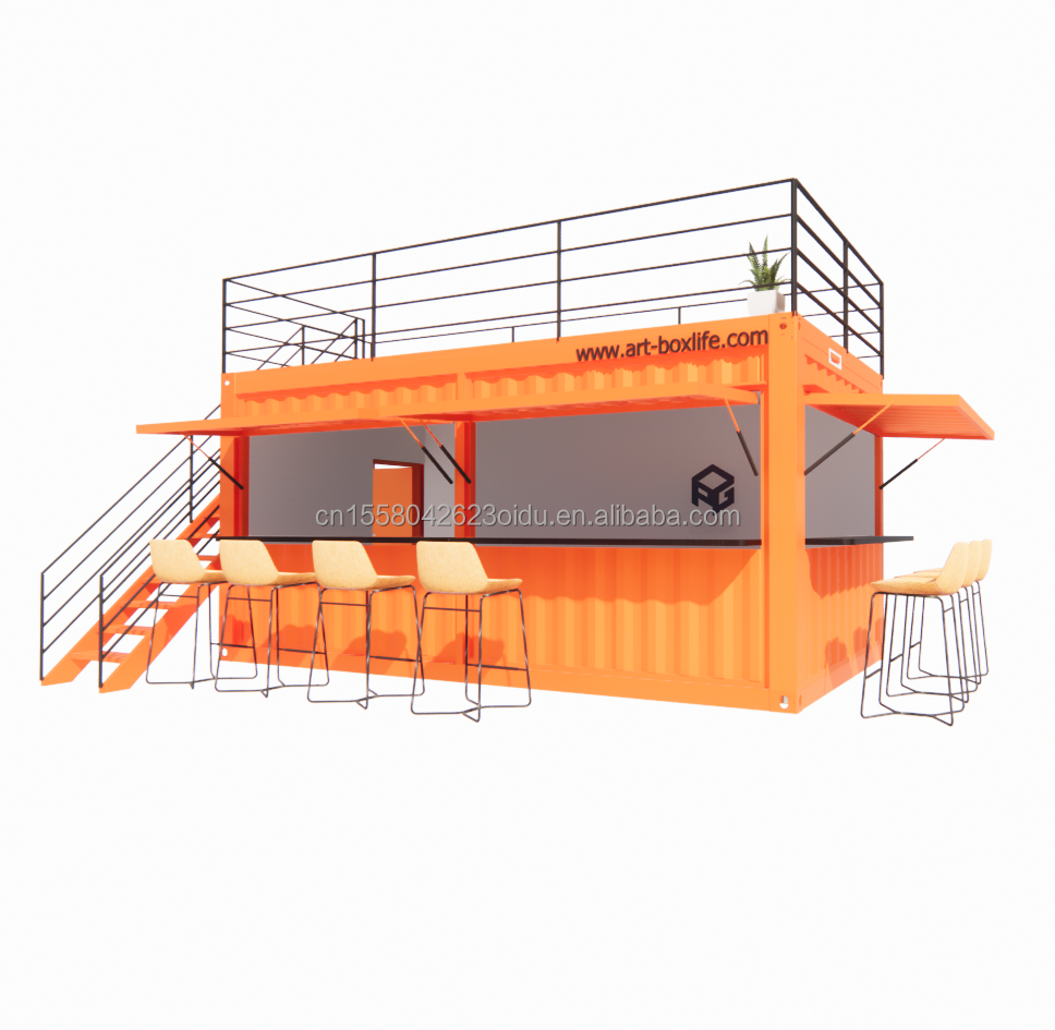 Affordable 20ft or 40ft Shipping Container Prefabricated Shops Stores with Aluminum Alloy Windows