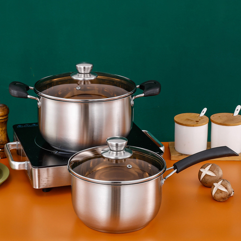 High Quality Home Kitchen Cooker Pasta Pot Stainless Steel Soup Stock Pot Induction Cooking Pot With Lid