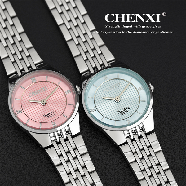 Ladies Watches Pink Light Blue Office Lady Girls Watches for Teens Stainless Steel Watches