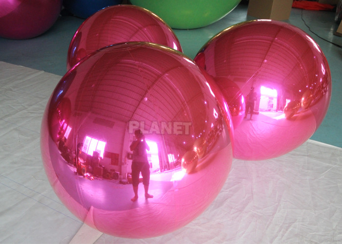 Custom Double Layer Reflective PVC Inflatable Mirror Ball Balloon Silver Giant Inflatable Mirror Ball For Decoration