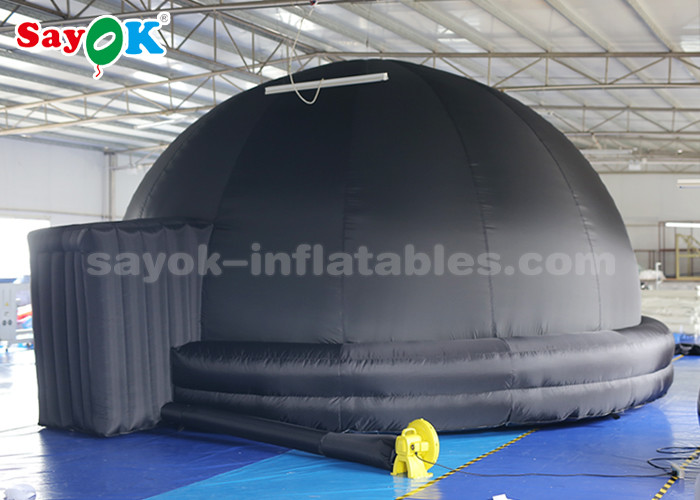 Black 5m Diameter Inflatable Planetarium Dome Tent For Science Dispaly