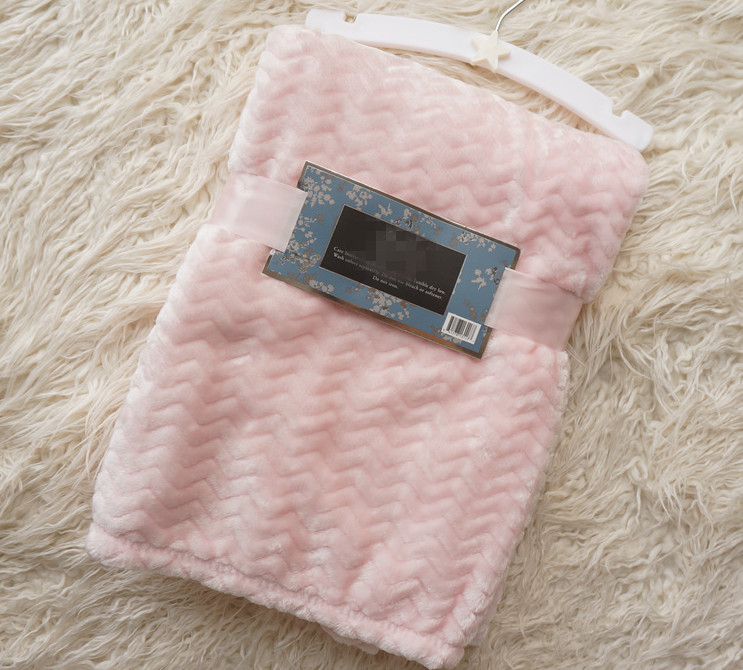 Small Jacquard Style Flannel Blanket For Baby , Children Kids Throw Blanket