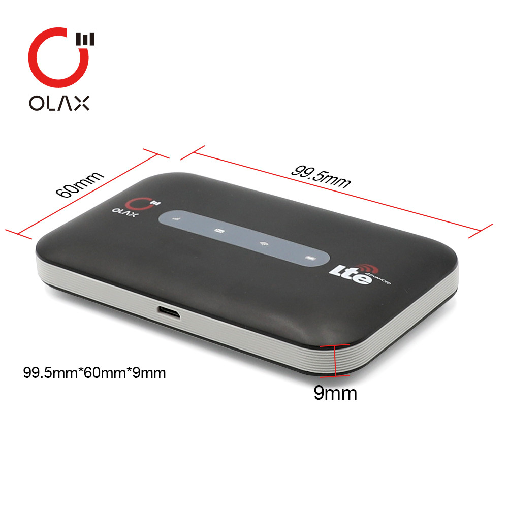 Black Mini 4G Wifi Router With Sim Card Slot Portable Wifi Modem