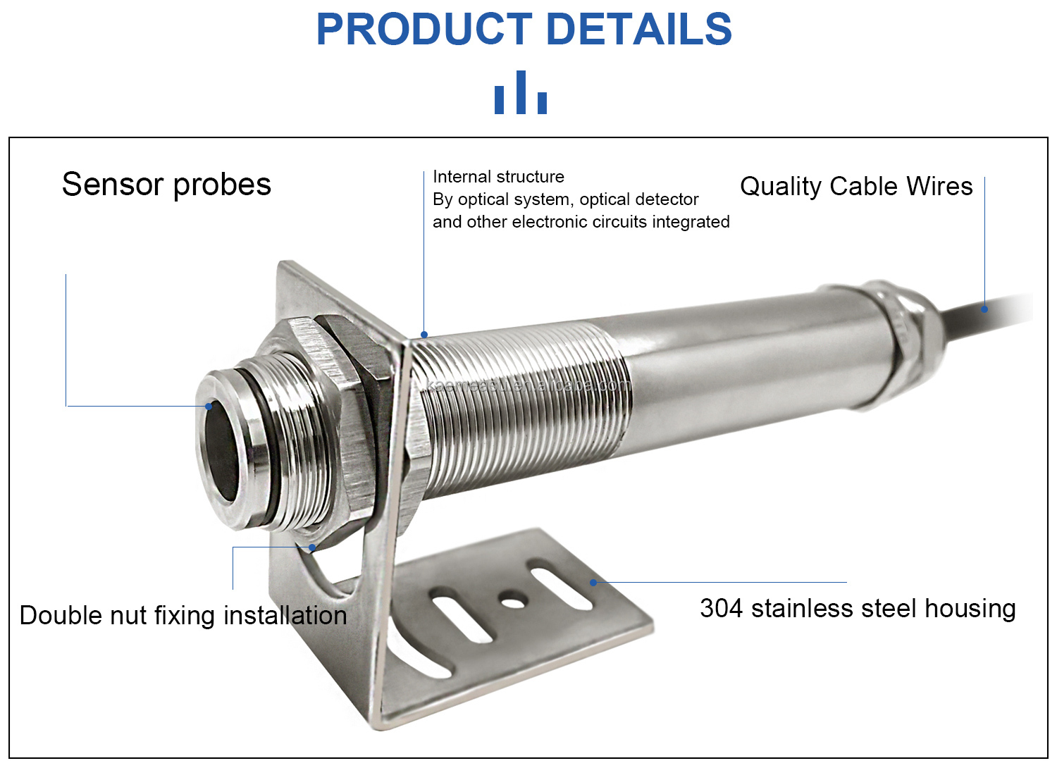 kaemeasu Digital Temperature Sensor Industrial Pyrometer -50~200℃
