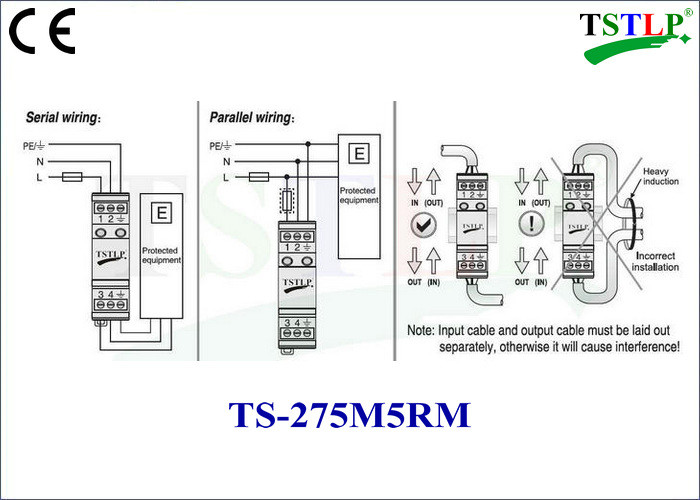 5kA / 10kA Type 3 Lightning Surge Arrester For TT / TN S Power Supply Systems