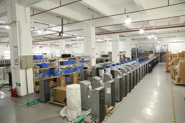High Security Immigation / Airport Turnstile With Servo Motor Silver Color
