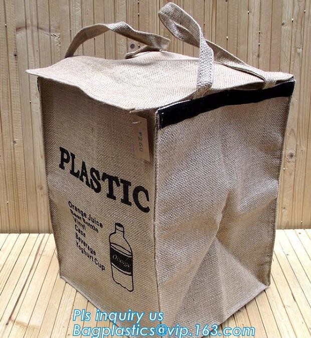 natural jute burlap foldable decorative storage basket,X-Large Well Standing 26" Toy Chest Baskets Storage Bins for Dog