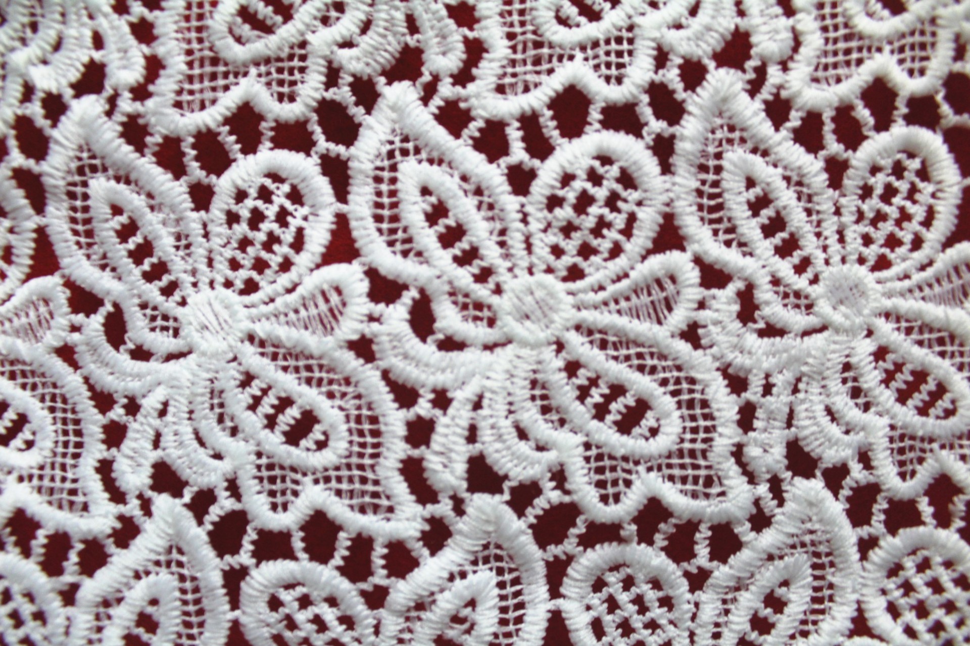 Crochet polyester Chemical embroidery lace fabric for lady's dresses and Garment