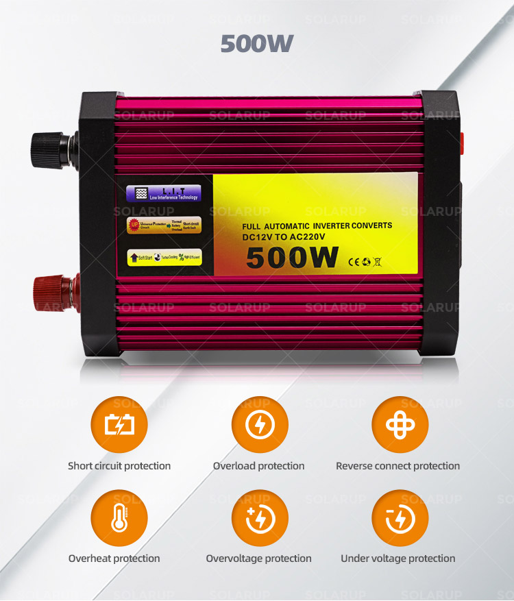 Photovoltaic 12V Dc Power Hybrid Solar Inverter 500W Kit Solar Panel Hybrid Inverter Battery