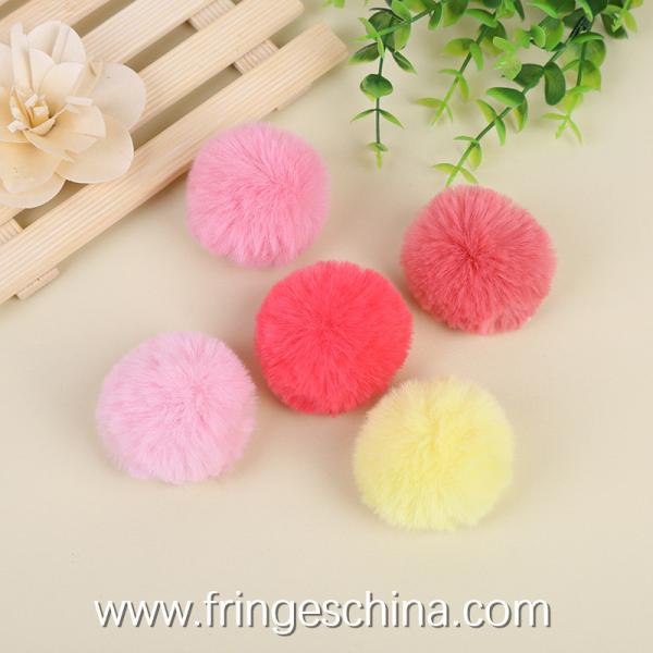 Wholesale Colorful Fake Rabbit Fur DIY Pom Pom Ball For Handbag Costume