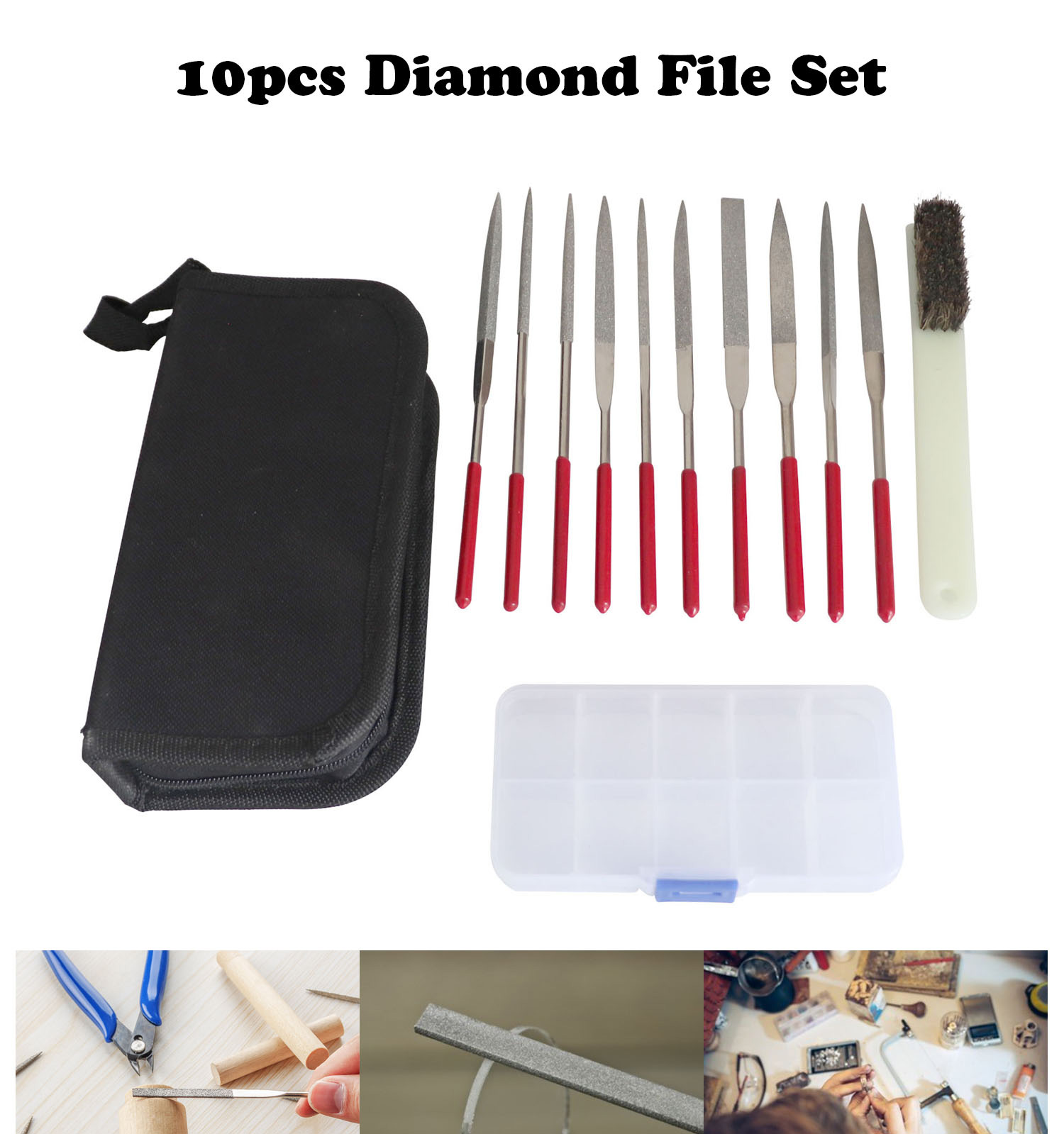 Electroplated Metal File Set For Metal Glass Stone Rough Carving