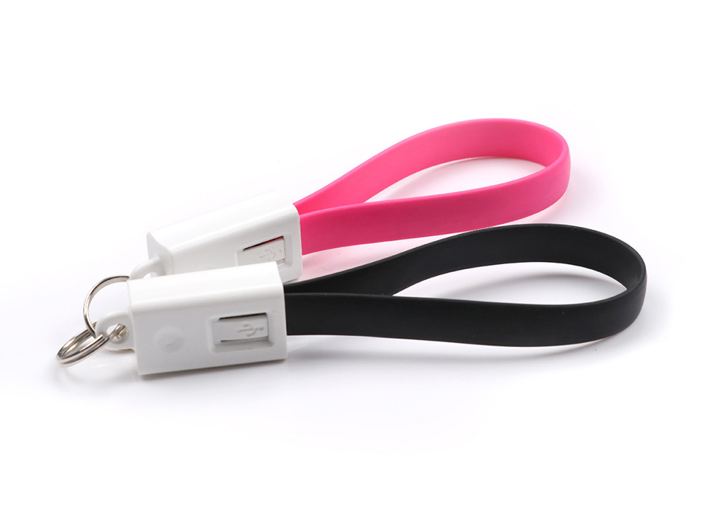 Portable Keychain Mobile Phone Charger Cables Micro/8pin Connector For Samsung Iphone