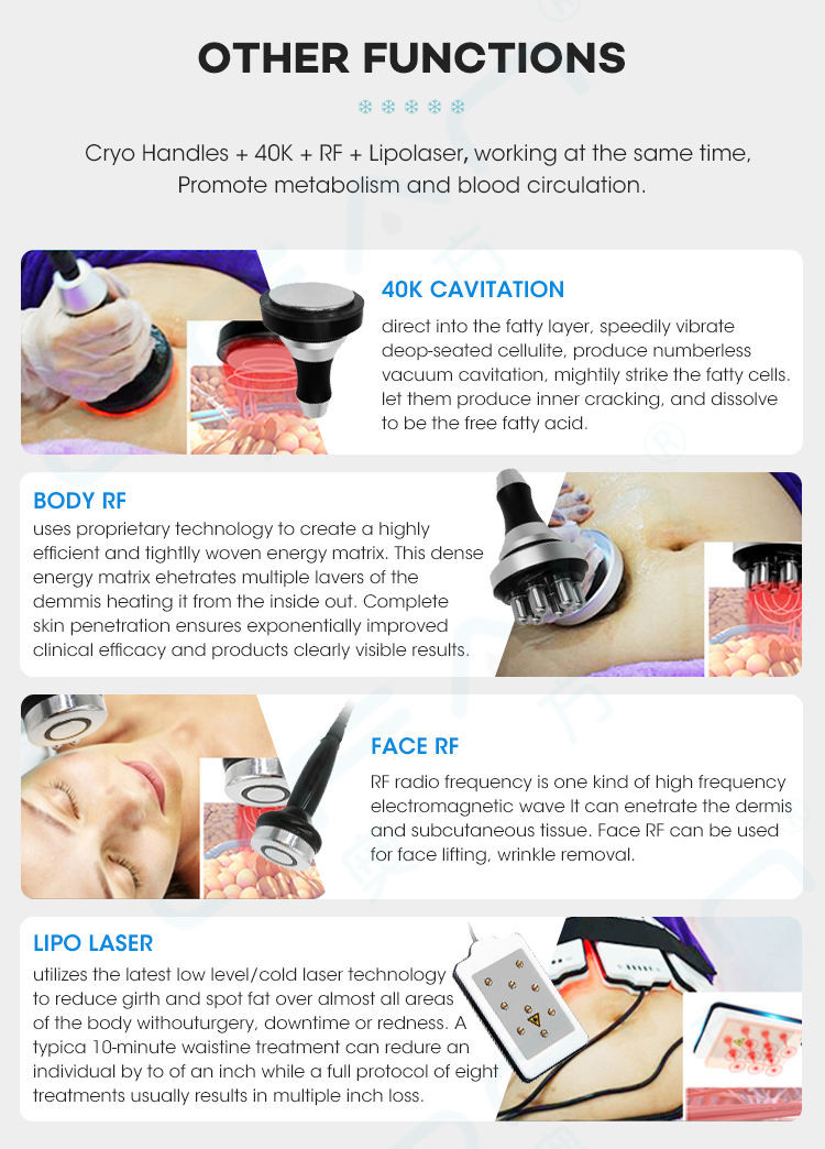 650nm 5 In 1 Vacuum Ultrasonic Cavitation Rf Fat Reduction Laser Lipo Machine