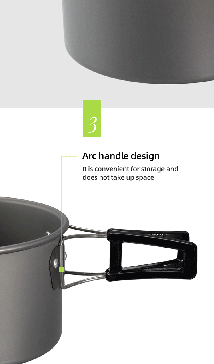 Factory TOP Seller Outdoor Camping Cookware Mess Kit Portable Picnic Pot Pan Camping Cooking Set For Out Door Hiking