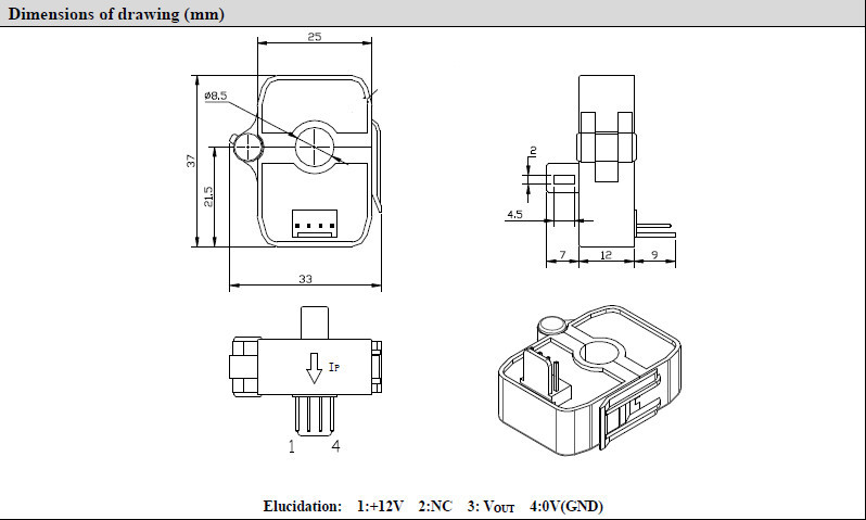 Hall Split Core Current Transducer No Insertion Loss For Welder Power Applications
