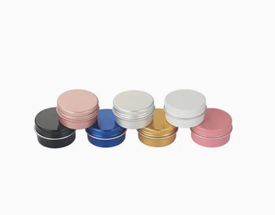 Colorful Top Round aluminum tin cans/Jar Containers Screw Cap for Cosmetics