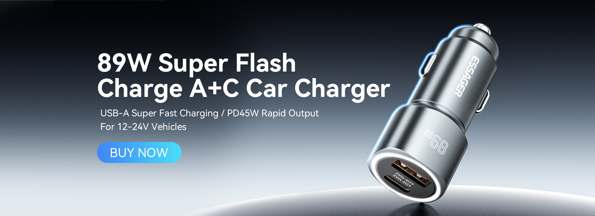 ESSAGER ES-CC16 Series USB A+USB C Cell Phone Quick Charge Car Charger Outlet