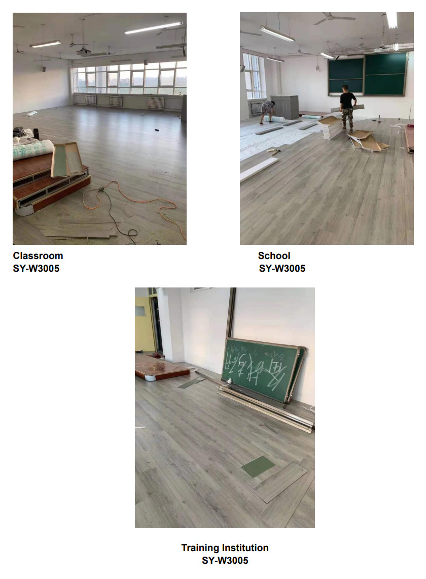 Seamless SPC Click Flooring Stable Fireproof Unilin Click Walnut Retro Style Burlywood Wood Grain GKBM JR-W18053