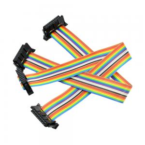 China Customized IDC 16 Pin Flat Ribbon Cable With Wire Gauge AWG28# 2.54mm Pitch Connectors on sale