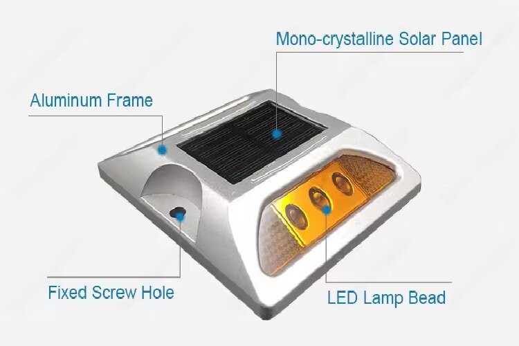 Solar Powered LED Road Stud Weather Resistant For Road Safety