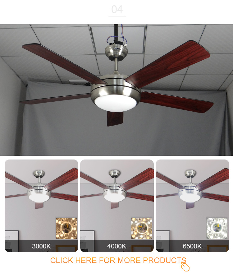 110V/50Hz Voltage 1stshine Ceiling Fan with 52 Inch Air Cooling Motor and Remote Control