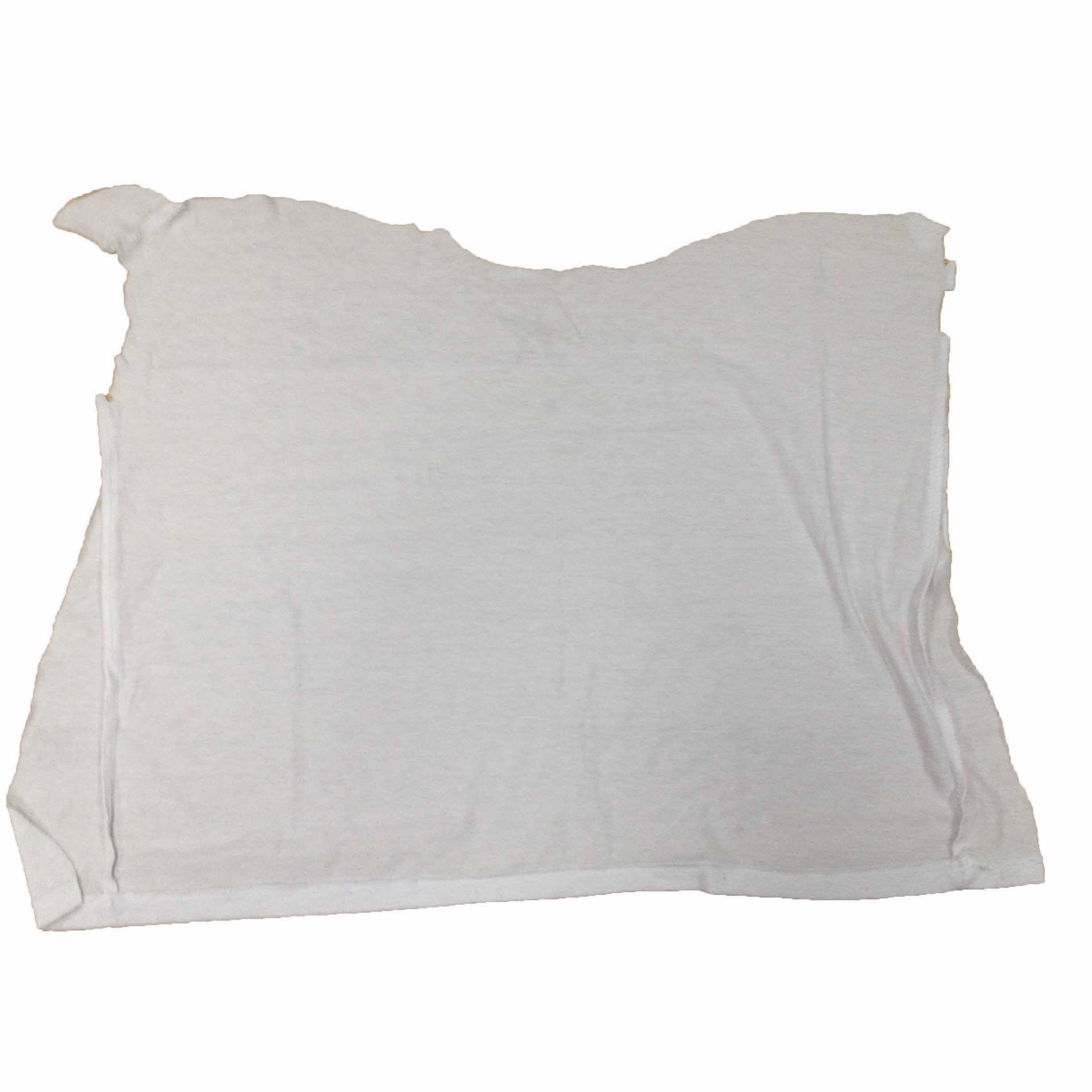 Grade A 50kg/Bale 35cm White T Shirt Rags