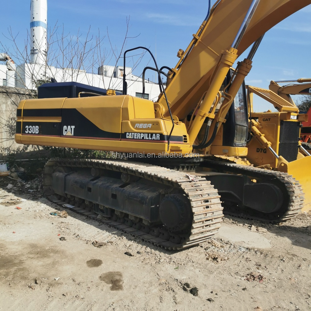 Strong Power Used CAT330B Excavator with Original Hydraulic Valve and Soft Steel Design