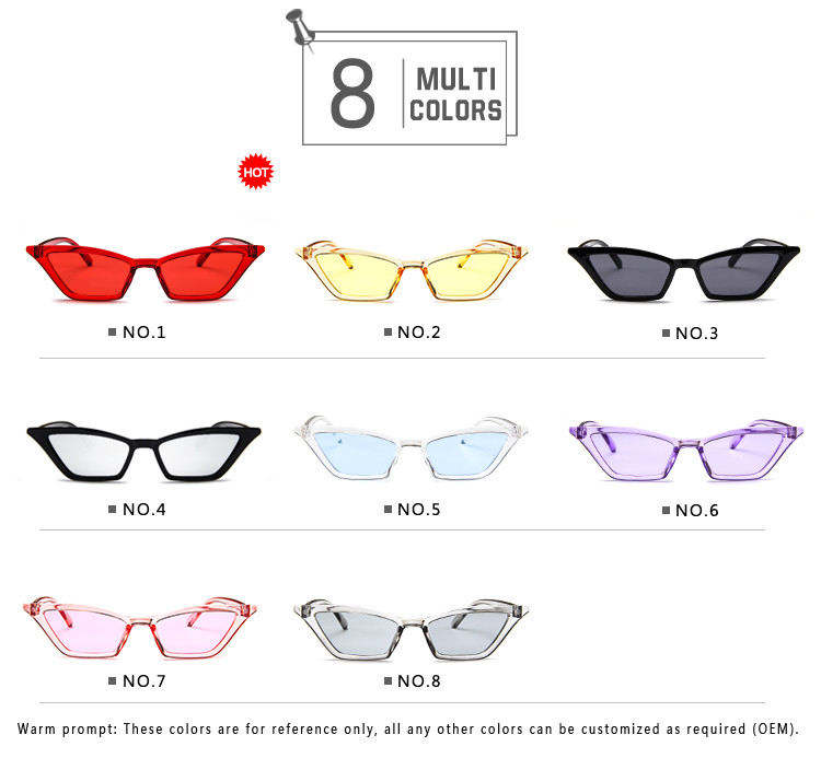 Outdoor Anti Glare PC Glasses UV400 Cat Eye Hot Sale Sunglasses