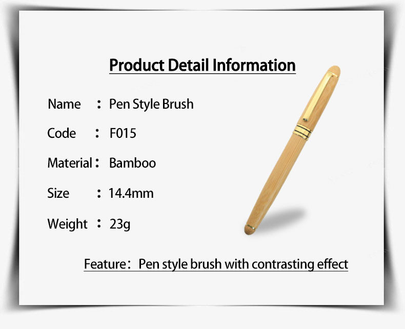 Natural Color Creative Stationery Bamboo Barrel Pen Style Convenient Brush Pen