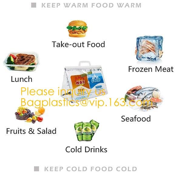custom bulk waterproof large soft folding food delivery picnic lunch tote grocery cooler bag aluminum foil thermal bags