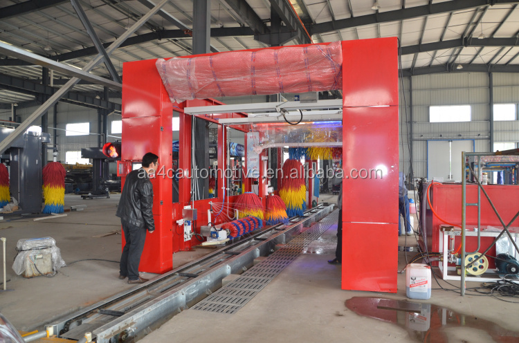 Automatic Tunnel Car Washing Machine Commercial 12KW 9 Brushes