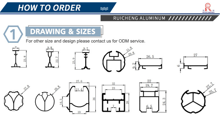 Streamline Aluminum Curtain Track System 0.4mm Thickness Mill Finished