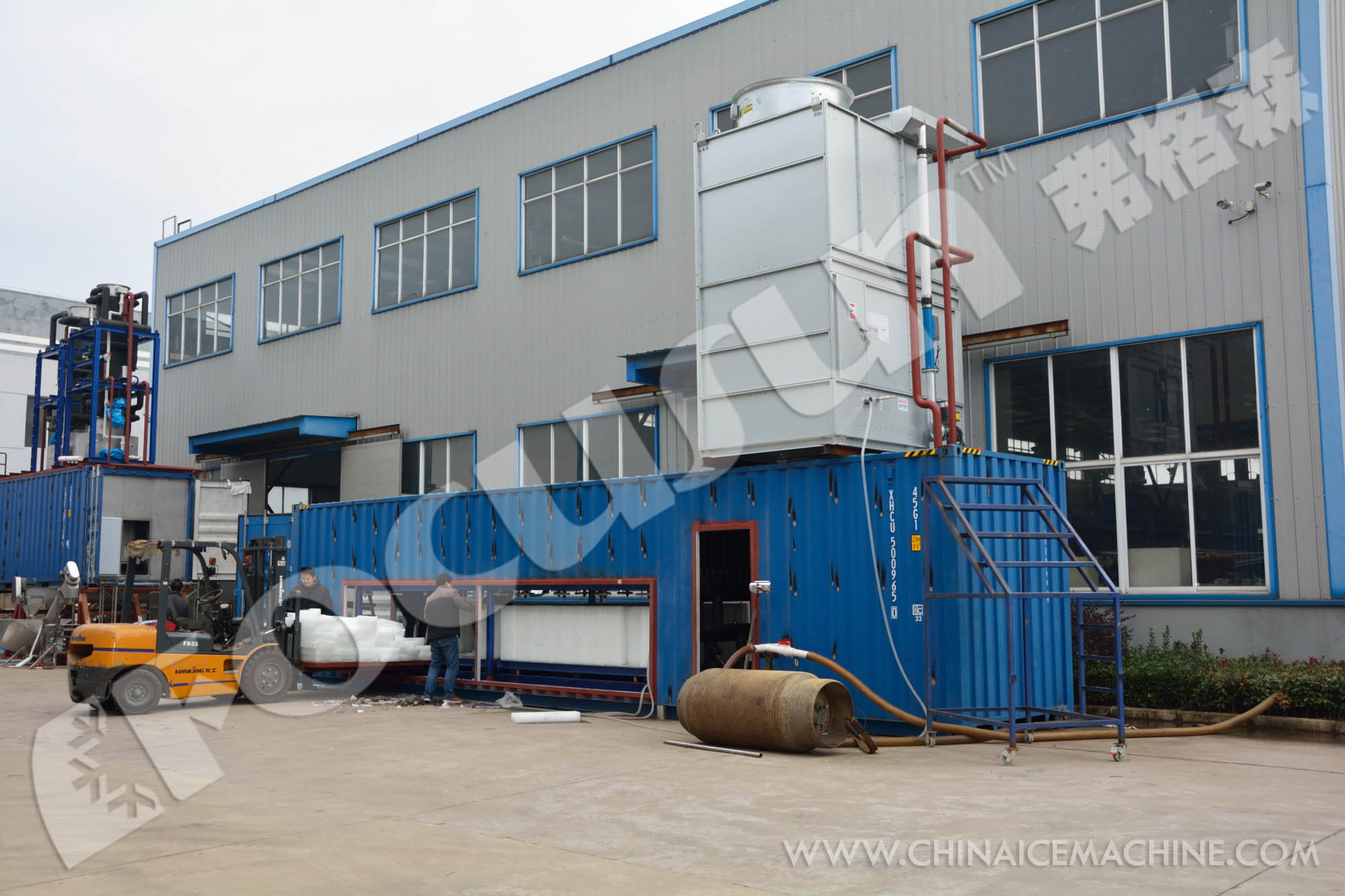 Manufacturing Plant Ice Block Maker with Cold Storage Room and Low Voltage Components