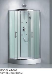 China Shiny chrome complete enclosed shower cubicles Aluminium Rails / Profiles tub shower enclosures on sale