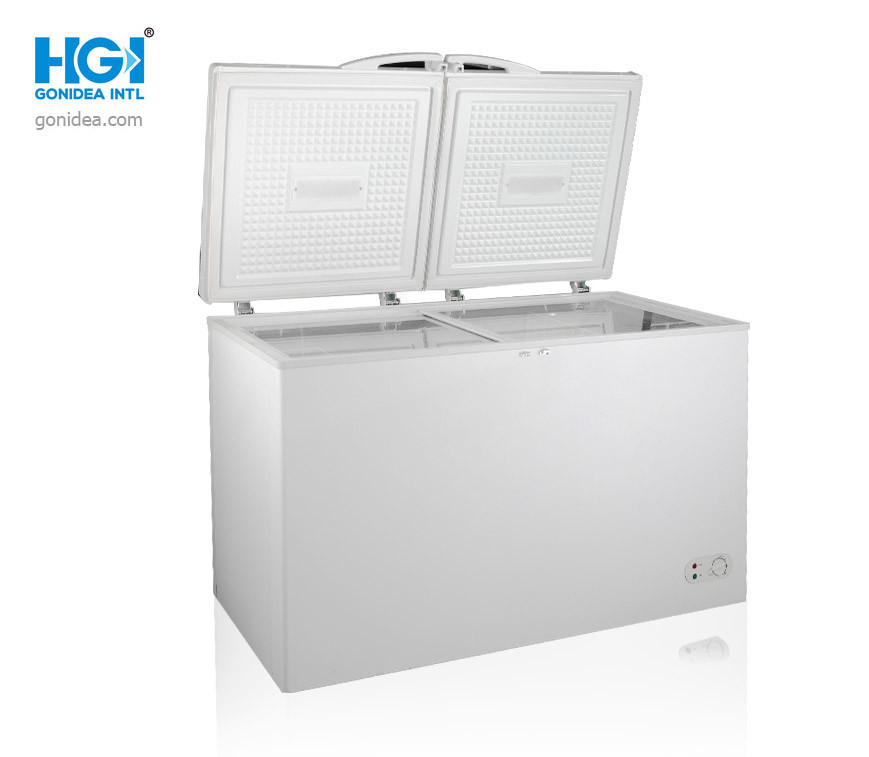 350L Manual Defrost Type Deep Freezer Chest Door Lock For Convenience