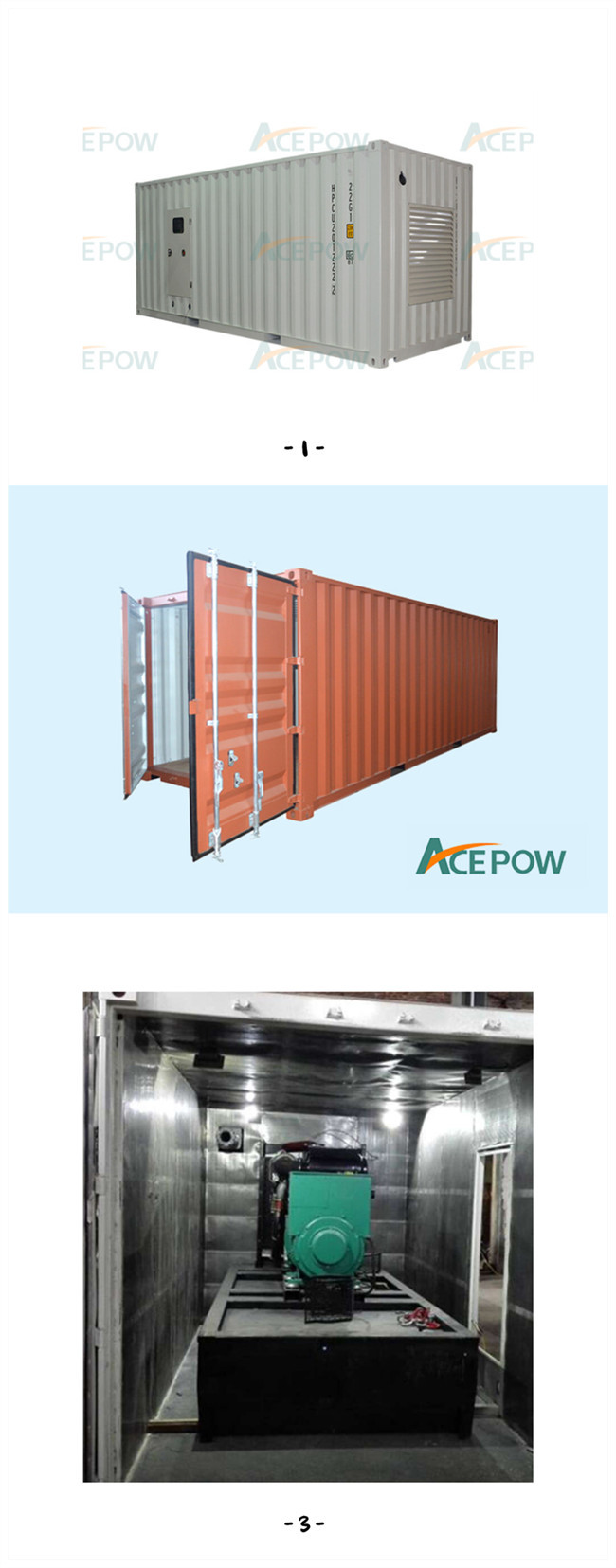 Industrial 750KVA Three Phase 380V Containerized Genset