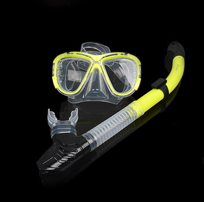 Diving equipment high quality silicone diving mask set of underwater ventilation PE pipe Diving mask snorkel set
