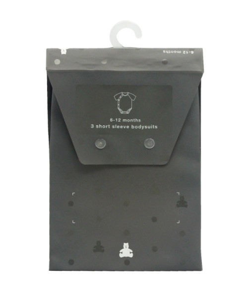 Recyclable EVA Plastic Bag Button Hanger For Garment , Underwear , Cloth Packaging